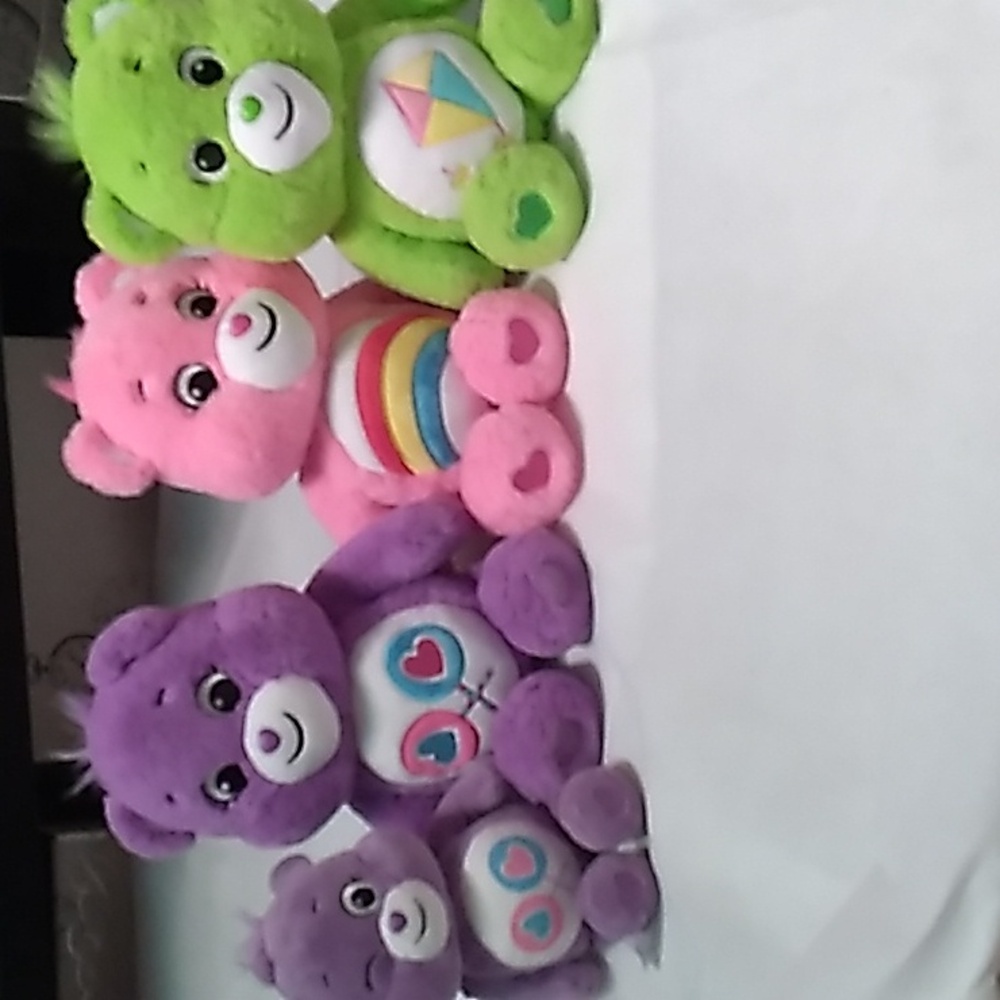 Care Bears Plush Toy Set - Purple, Pink, Green